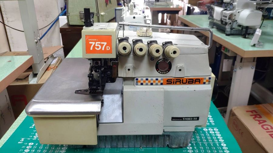757D-516M2-55 中古銀箭牌五線拷克(寬版) - 正義針車企業有限公司
